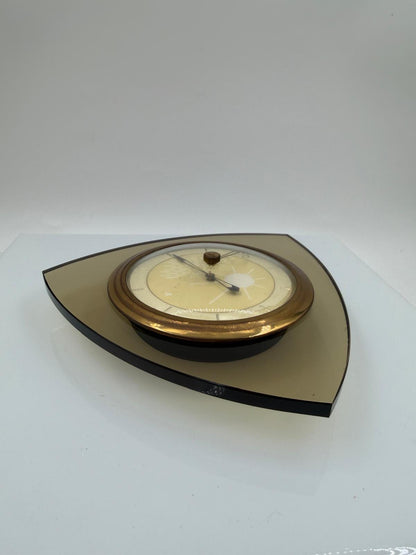 Vintage Space Age Barometer aus Rauchglas in Dreiecksform 1960er 70er