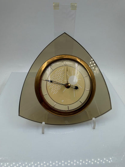 Vintage Space Age Barometer aus Rauchglas in Dreiecksform 1960er 70er