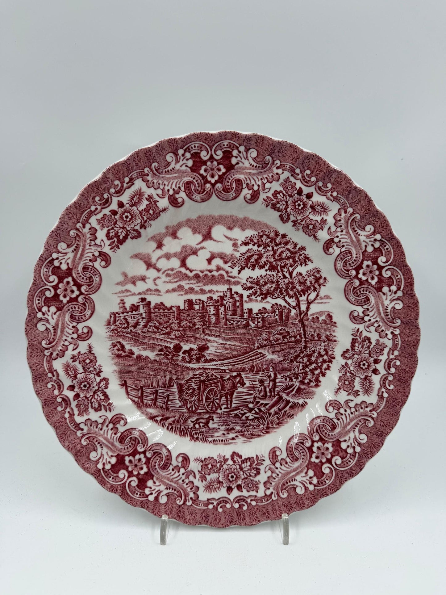 Set von 5 Vintage Teller "Olde Country Castles" von Hostess Tableware, Ironstone