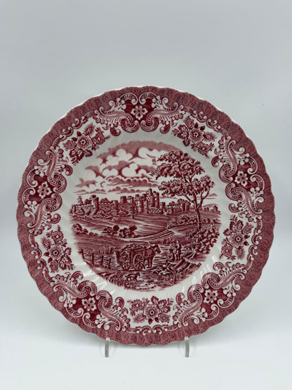 Set von 5 Vintage Teller "Olde Country Castles" von Hostess Tableware, Ironstone