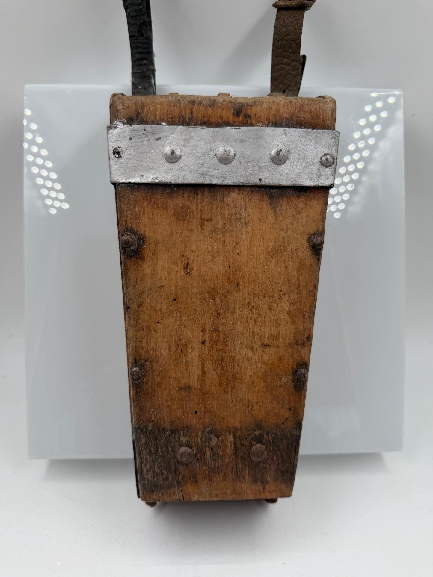 Vintage Metzger-Gürteltasche aus Leder mit Messerscheide, Frankreich