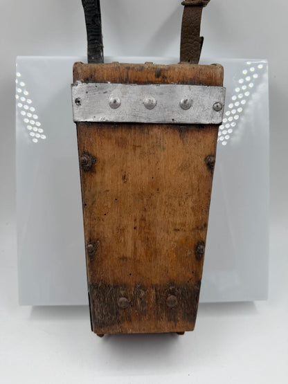 Vintage Metzger-Gürteltasche aus Leder mit Messerscheide, Frankreich