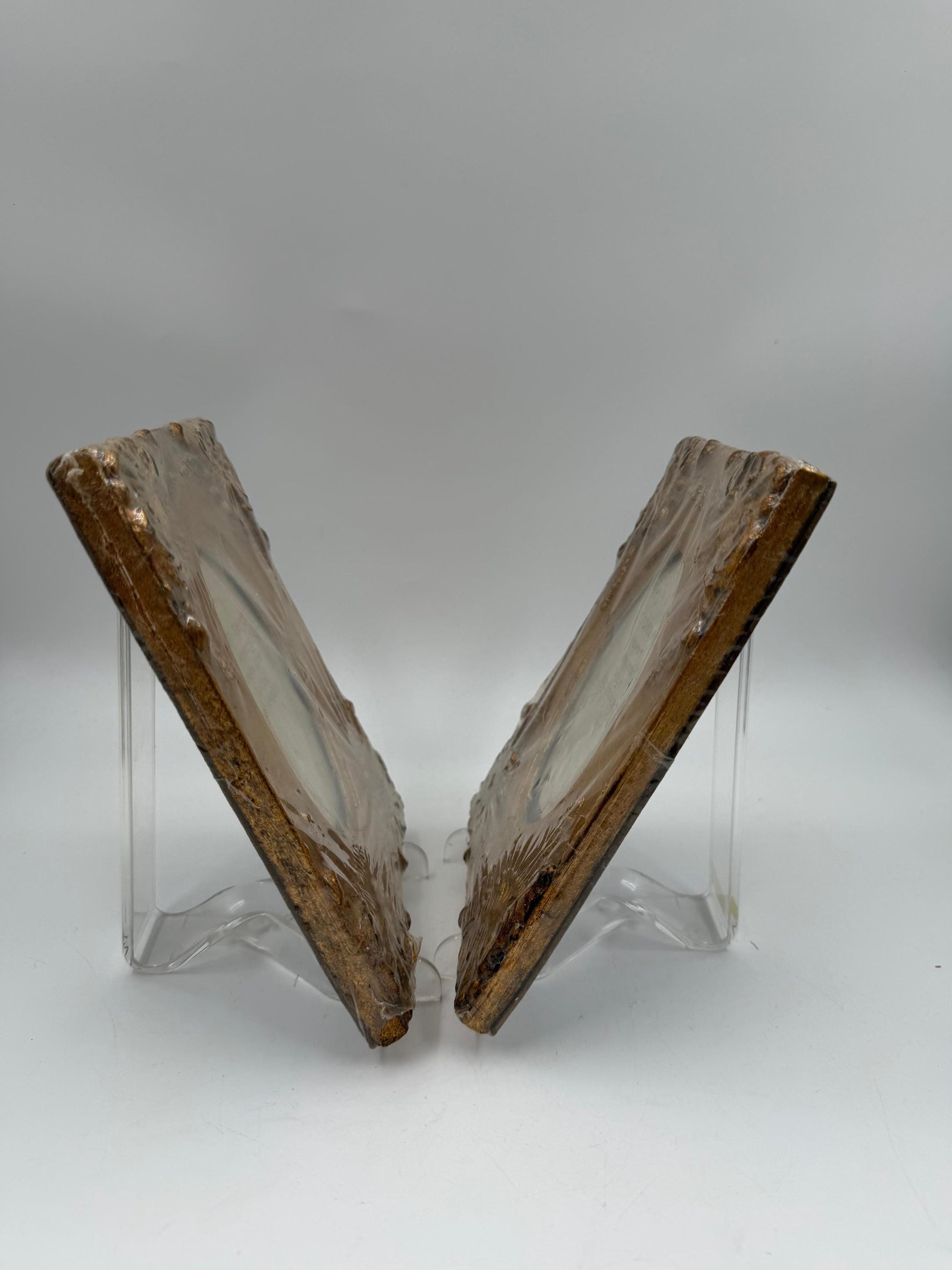 Set von 2 Vintage Bilderrahmen mit Blattgold