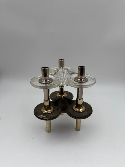 Set von 2 Vintage Polsternägel mit Stein- und Acrylsockel