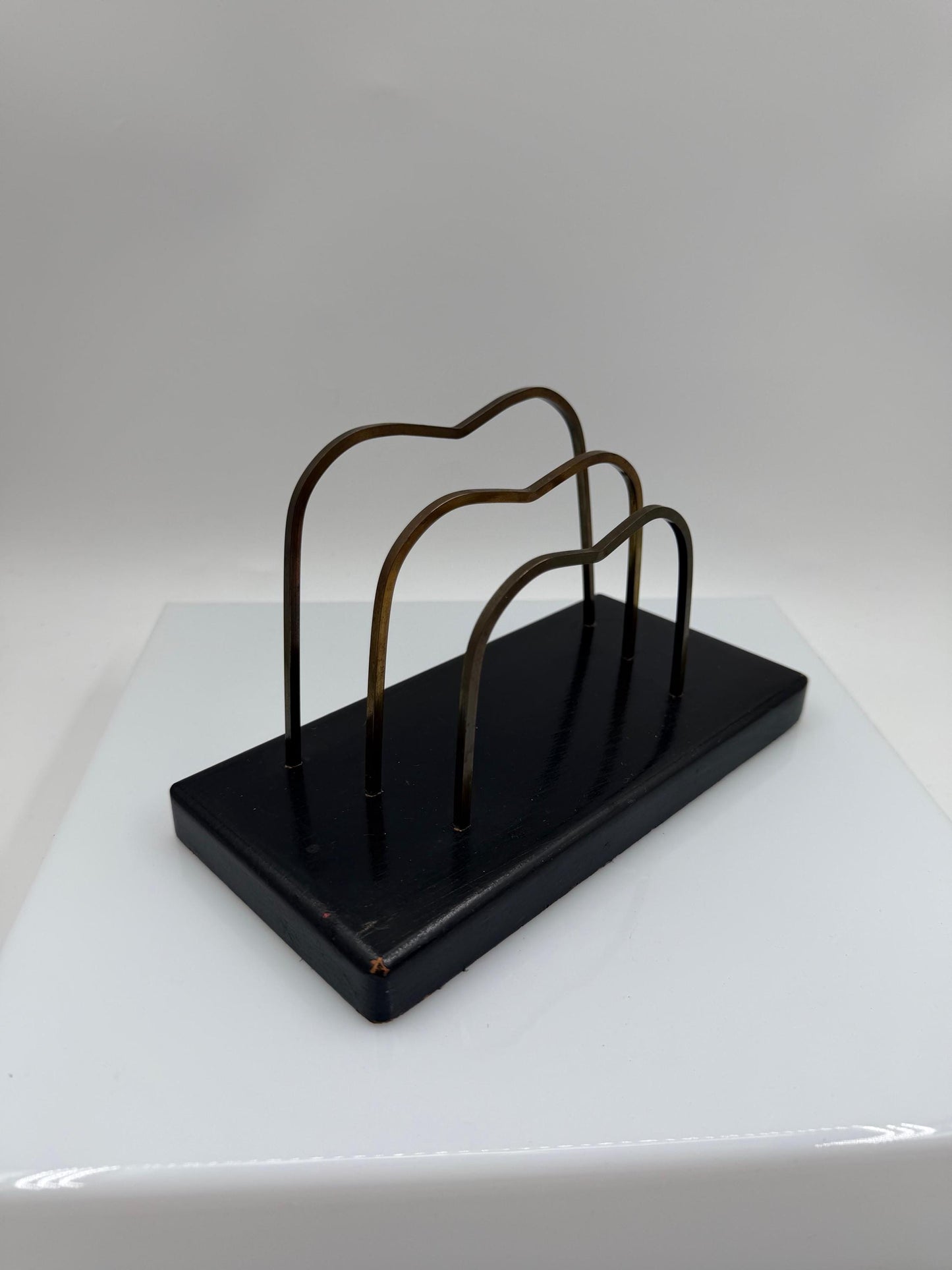 Vintage Briefhalter aus Messingdraht, Mid-Century Modern