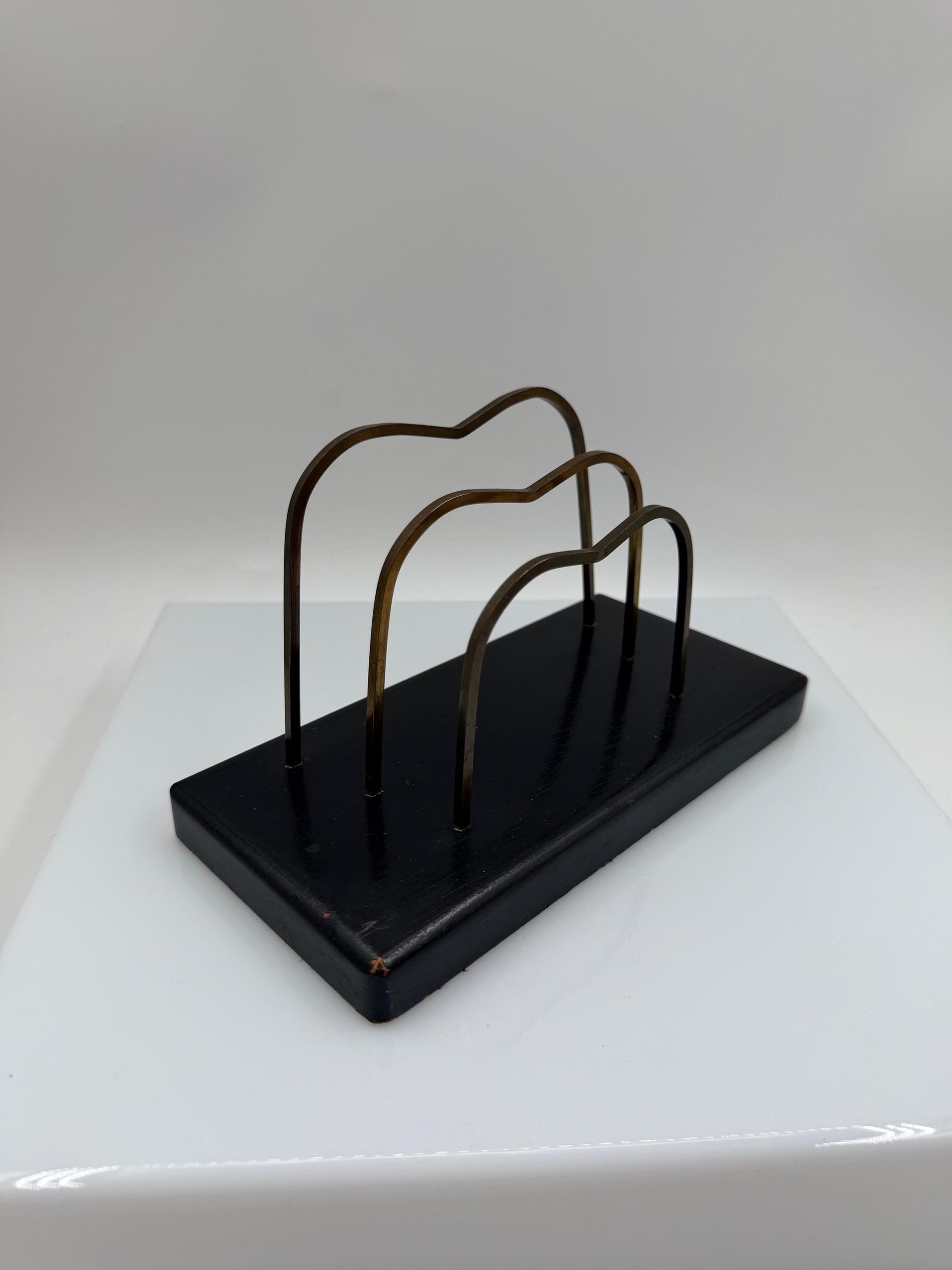 Vintage Briefhalter aus Messingdraht, Mid-Century Modern