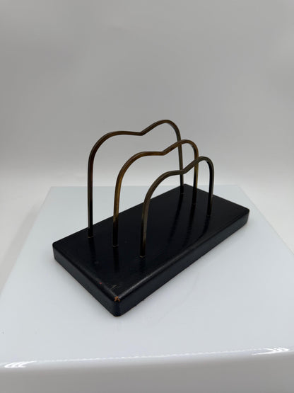 Vintage Briefhalter aus Messingdraht, Mid-Century Modern
