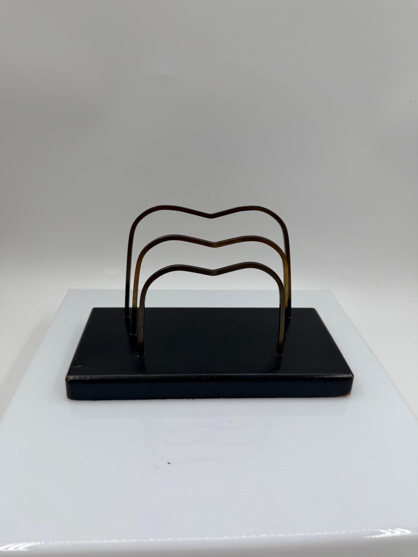 Vintage Briefhalter aus Messingdraht, Mid-Century Modern