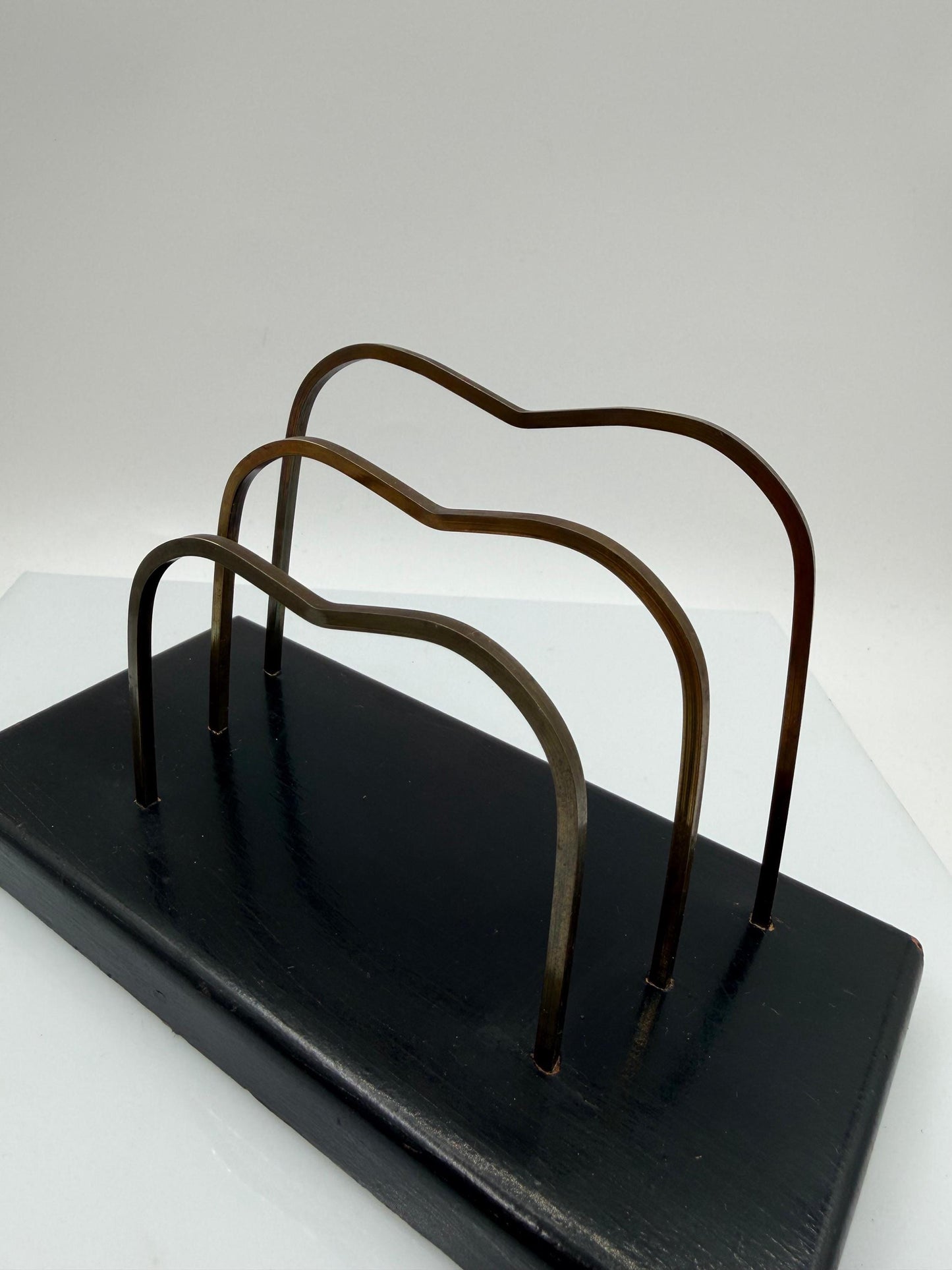 Vintage Briefhalter aus Messingdraht, Mid-Century Modern