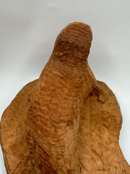 Vintage Holzskulptur Robbe, Schwarzwald Volkskunst