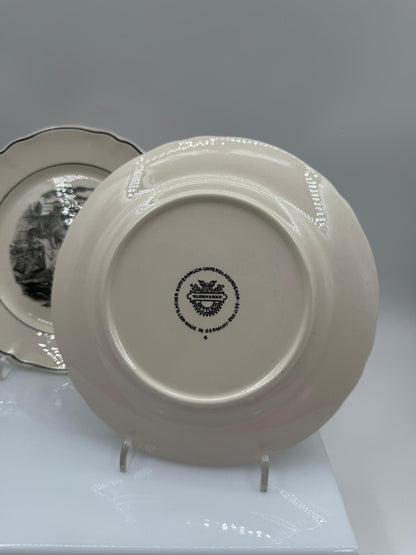 Set von 2 Vintage Sammelteller von Villeroy und Boch mit Pferdemotiv