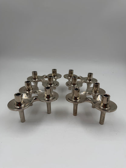Set von 4 Vintage Kerzenhalter von Ceasar Stoffi für BMF