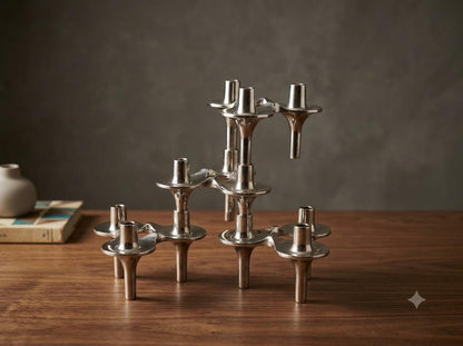 Set von 4 Vintage Kerzenhalter von Ceasar Stoffi für BMF