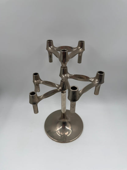 Vintage Kerzenhalter "Stecksystem" von Werner Stoff für BMF Nagel, Chrom