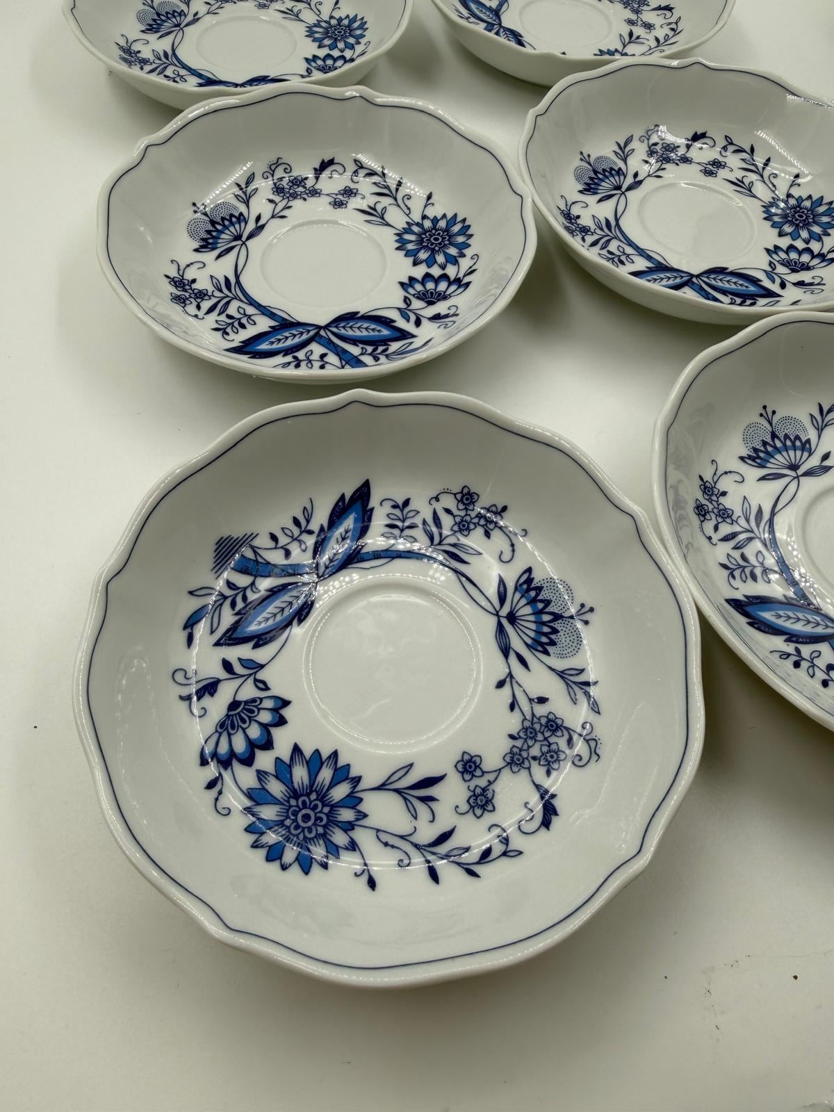 Vintage Kaffeeservice "Marienbad Ingres" mit Zwiebelmuster für 6 Personen, 15-teilig