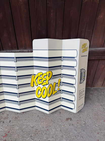 Vintage Auto-Sonnenblende "Keep Cool!", 1980er Jahre