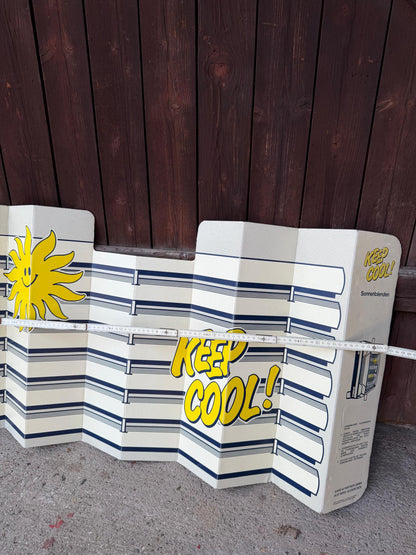 Vintage Auto-Sonnenblende "Keep Cool!", 1980er Jahre
