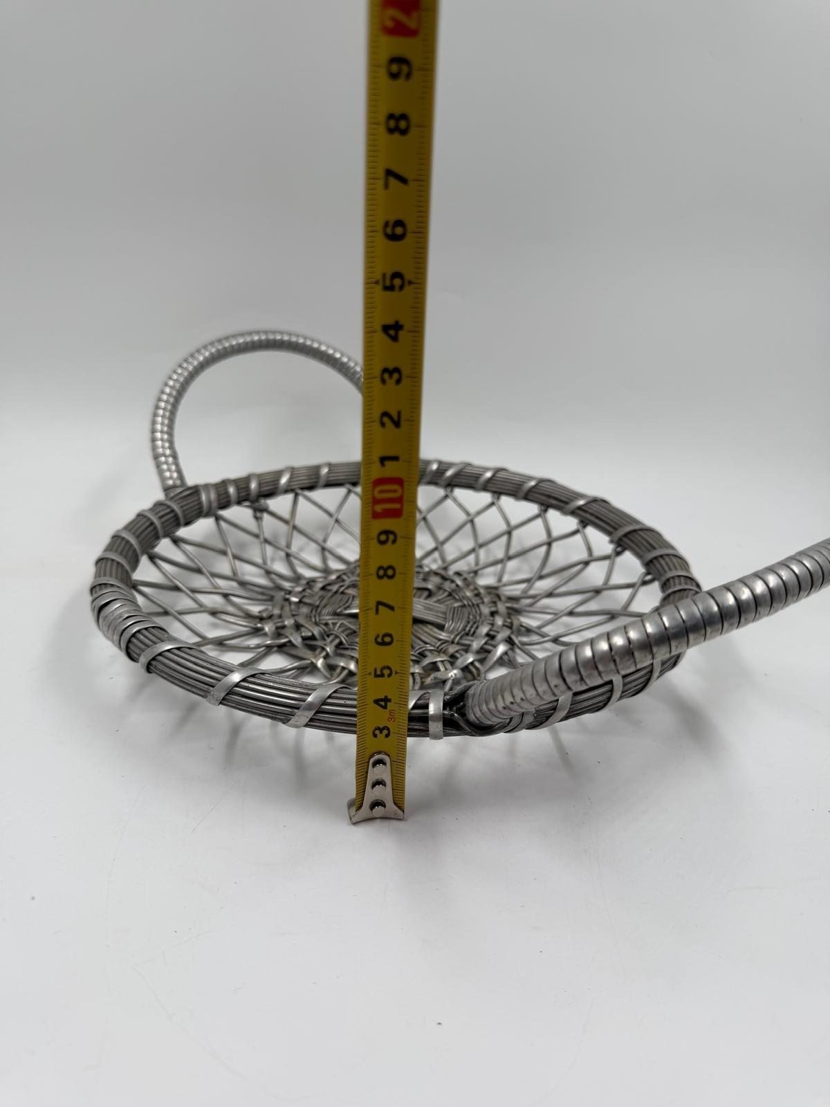 Vintage Drahtkorb aus Metall mit 2 Henkeln im Industrial-Stil