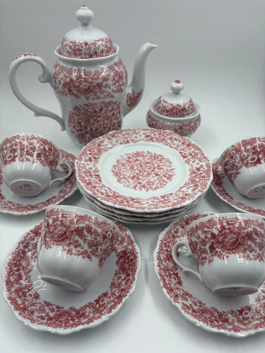 Vintage Kaffee- und Teeservice "English Style" von Seltmann Weiden für 4 Personen