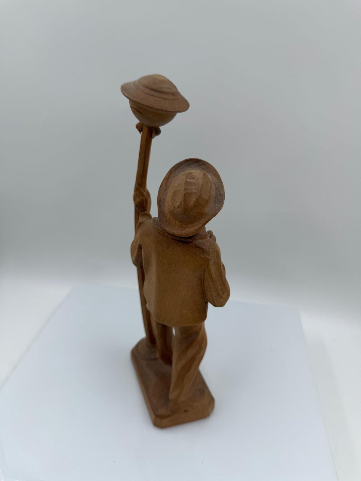 Vintage Schwarzwald Holzfigur "Mädchen mit Körben" handgeschnitzt