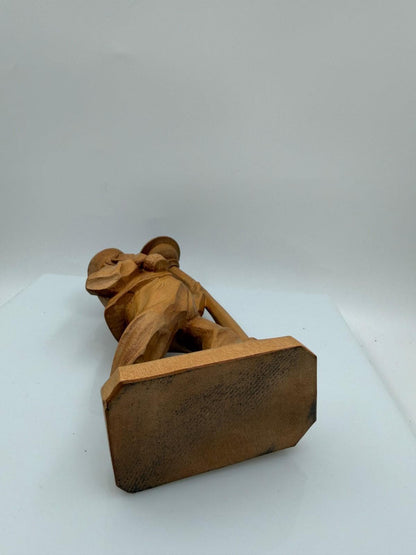 Vintage Schwarzwald Holzfigur "Mädchen mit Körben" handgeschnitzt