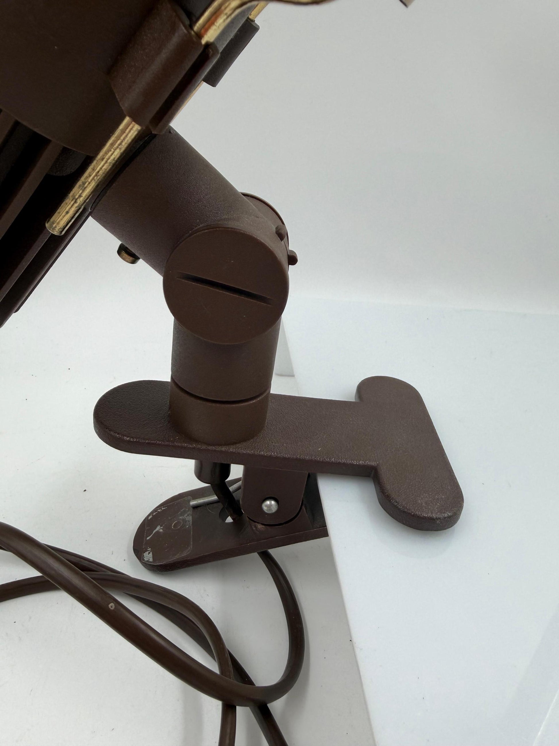 Vintage Space Age Klemmspot mit Goldreflektor