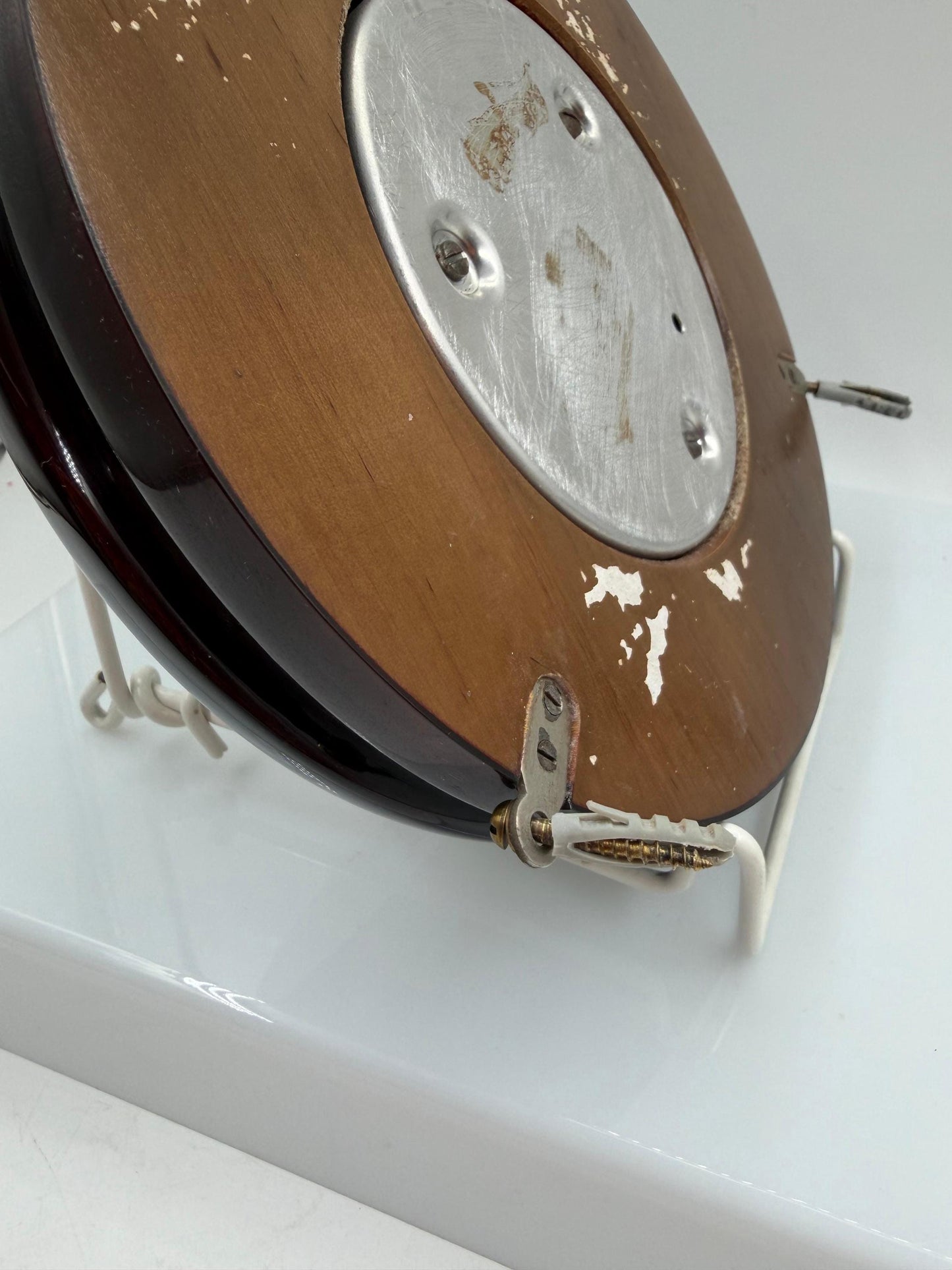 Vintage Aneroid Wandbarometer "TIEF HOCH" von Lufft, Holzgehäuse, funktionsfähig