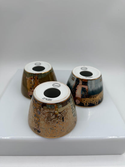 Set von 3 Vintage Teelichthalter "The Kiss", "Adele Bloch-Bauer", "Judith" von Goebel Artis Orbis