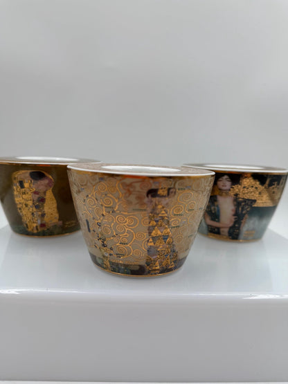 Set von 3 Vintage Teelichthalter "The Kiss", "Adele Bloch-Bauer", "Judith" von Goebel Artis Orbis