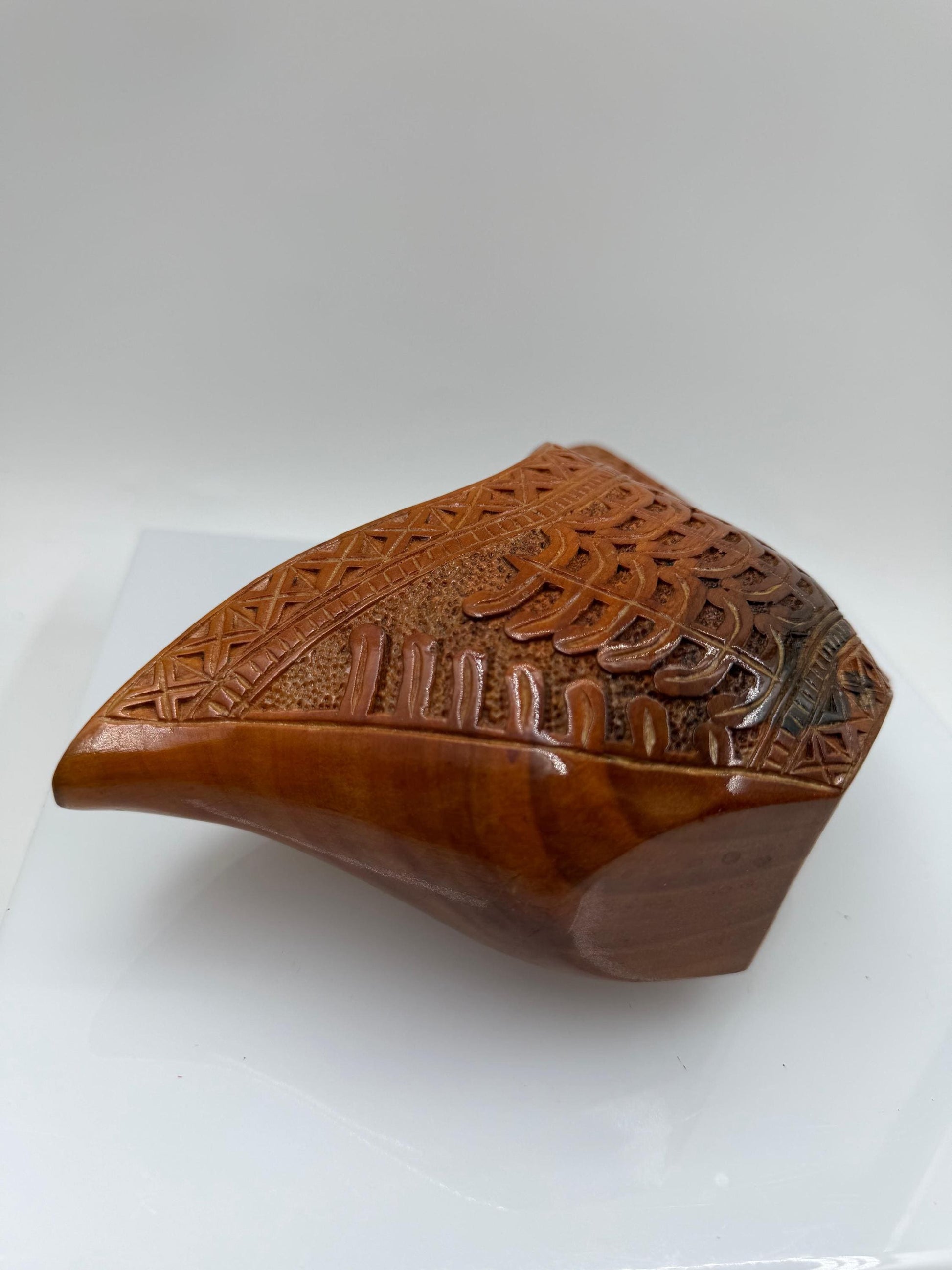 Vintage Kuksa Becher "Guksi" handgeschnitzt skandinavische Volkskunst