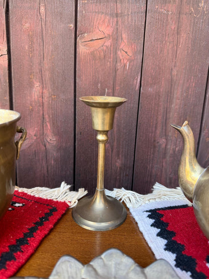 Set von 8 Vintage Orientalisches Marokkanisches Messing und Wollkelim Dekor Set