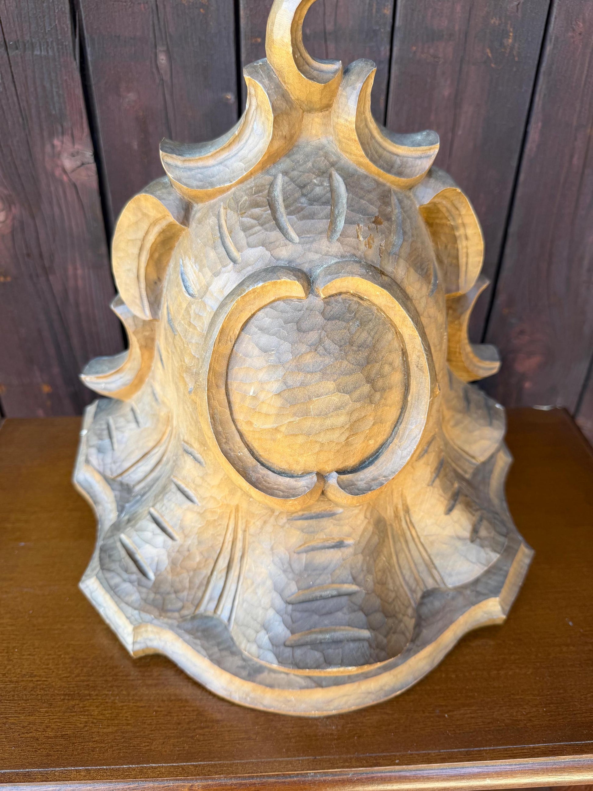 Vintage Wandkonsole im Barock Stil mit handgeschnitztem Muschelkartuschen Dekor