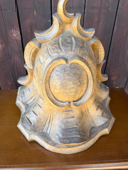 Vintage Wandkonsole im Barock Stil mit handgeschnitztem Muschelkartuschen Dekor