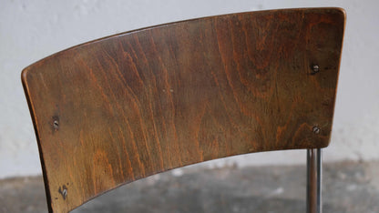 Vintage Bauhaus Freischwinger S 43 in Dunkelbraun