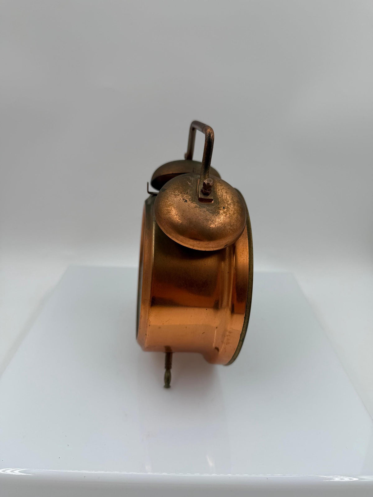 Vintage Wecker Kupfer Doppelglocke mit römischen Zahlen