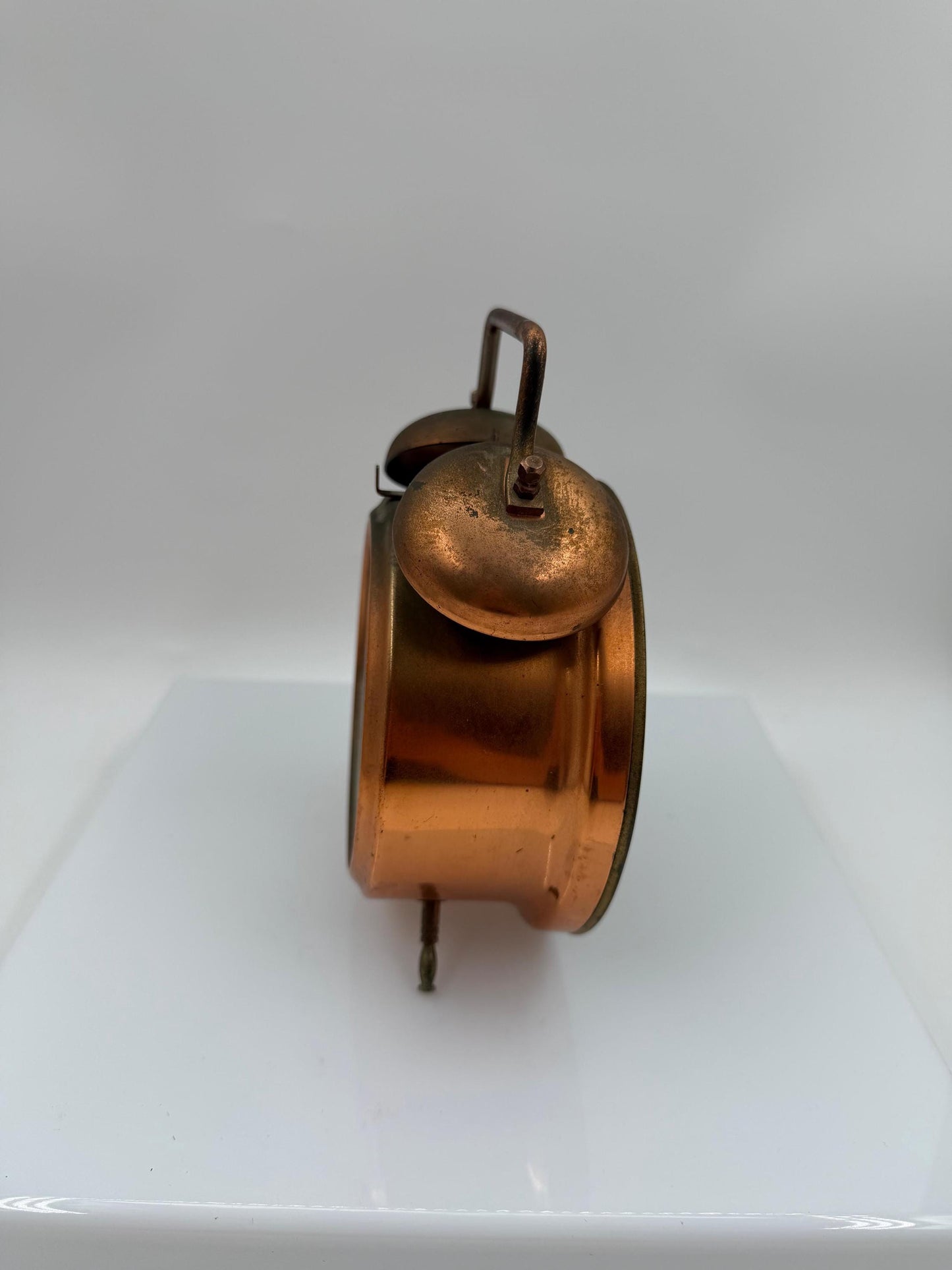 Vintage Wecker Kupfer Doppelglocke mit römischen Zahlen