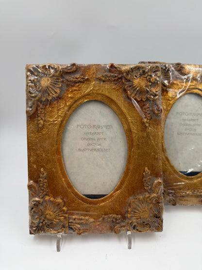 Set von 2 Vintage Bilderrahmen mit Blattgold