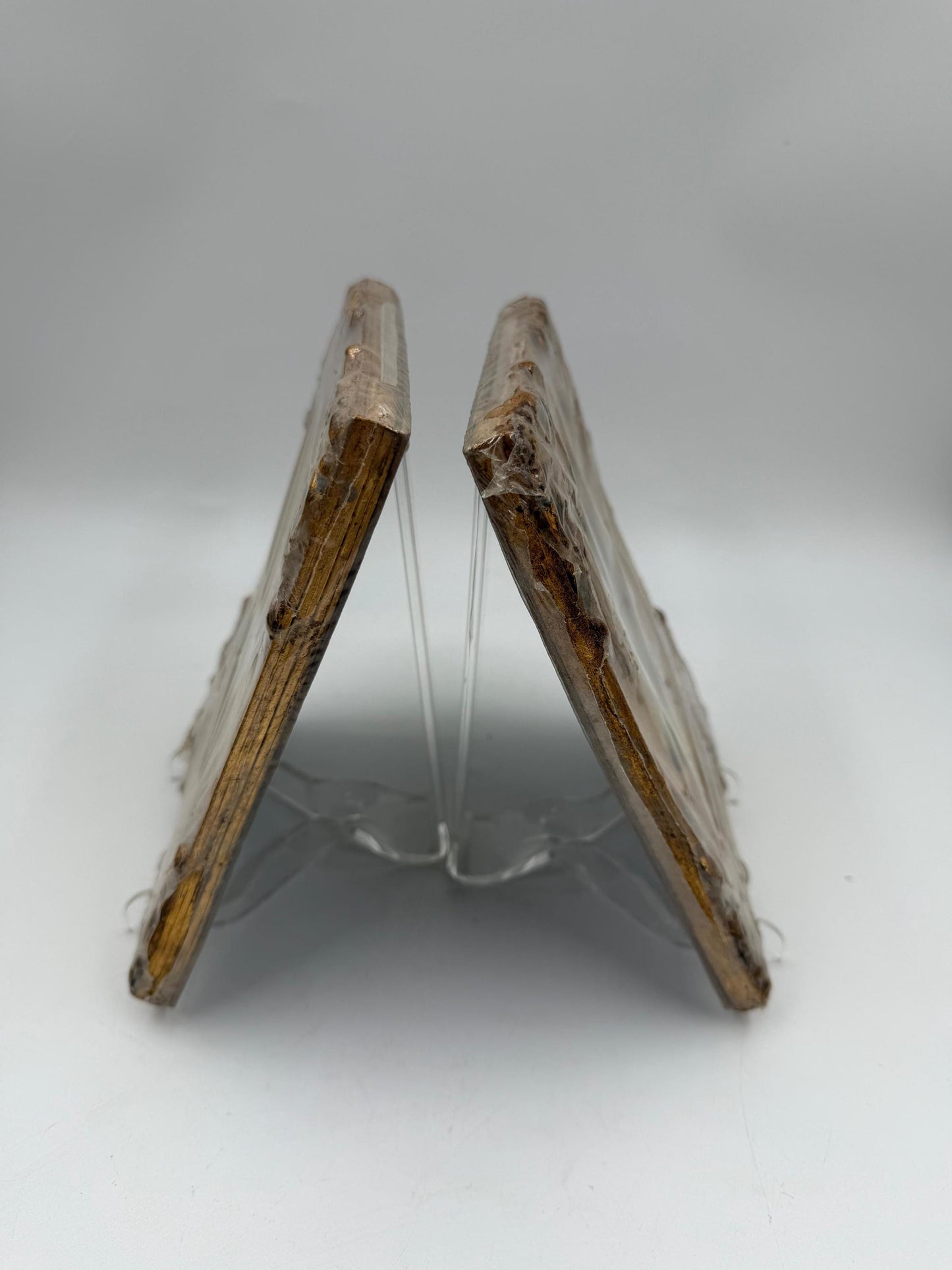 Set von 2 Vintage Bilderrahmen mit Blattgold