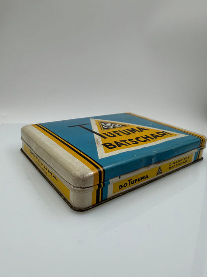 Vintage Blechdose Tufuma von Batschari, Art Deco