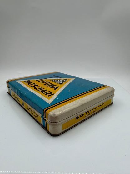 Vintage Blechdose Tufuma von Batschari, Art Deco