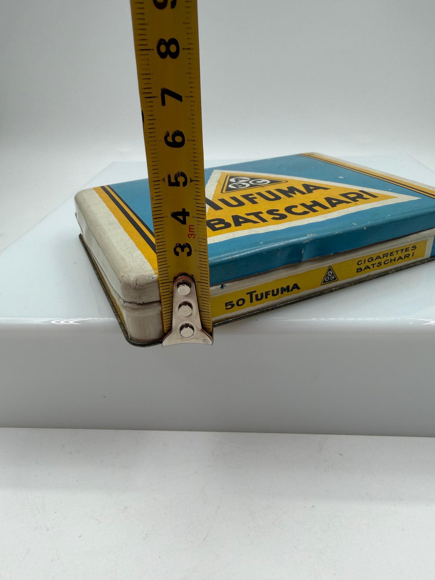 Vintage Blechdose Tufuma von Batschari, Art Deco