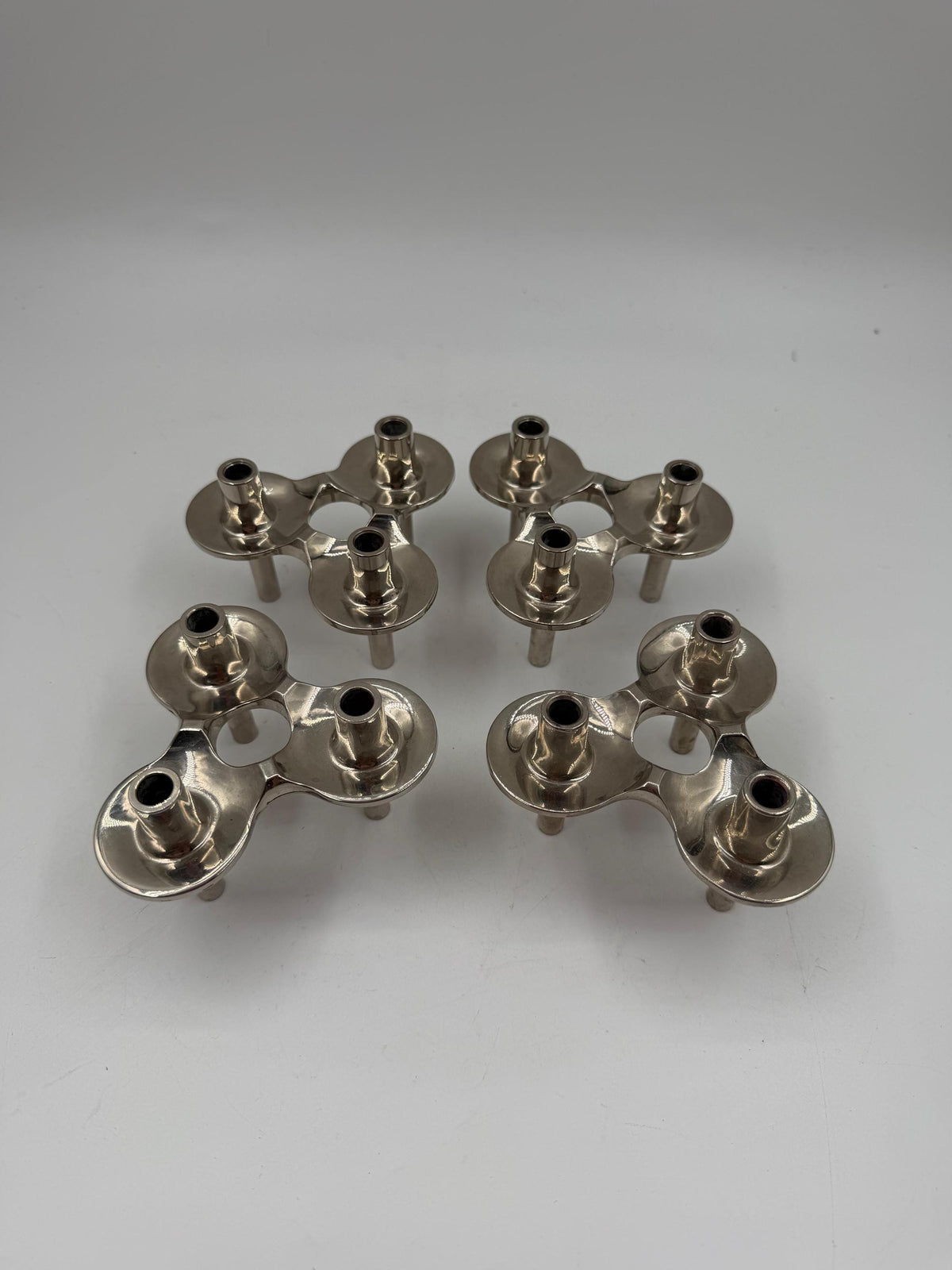Set von 4 Vintage Kerzenhalter von Ceasar Stoffi für BMF
