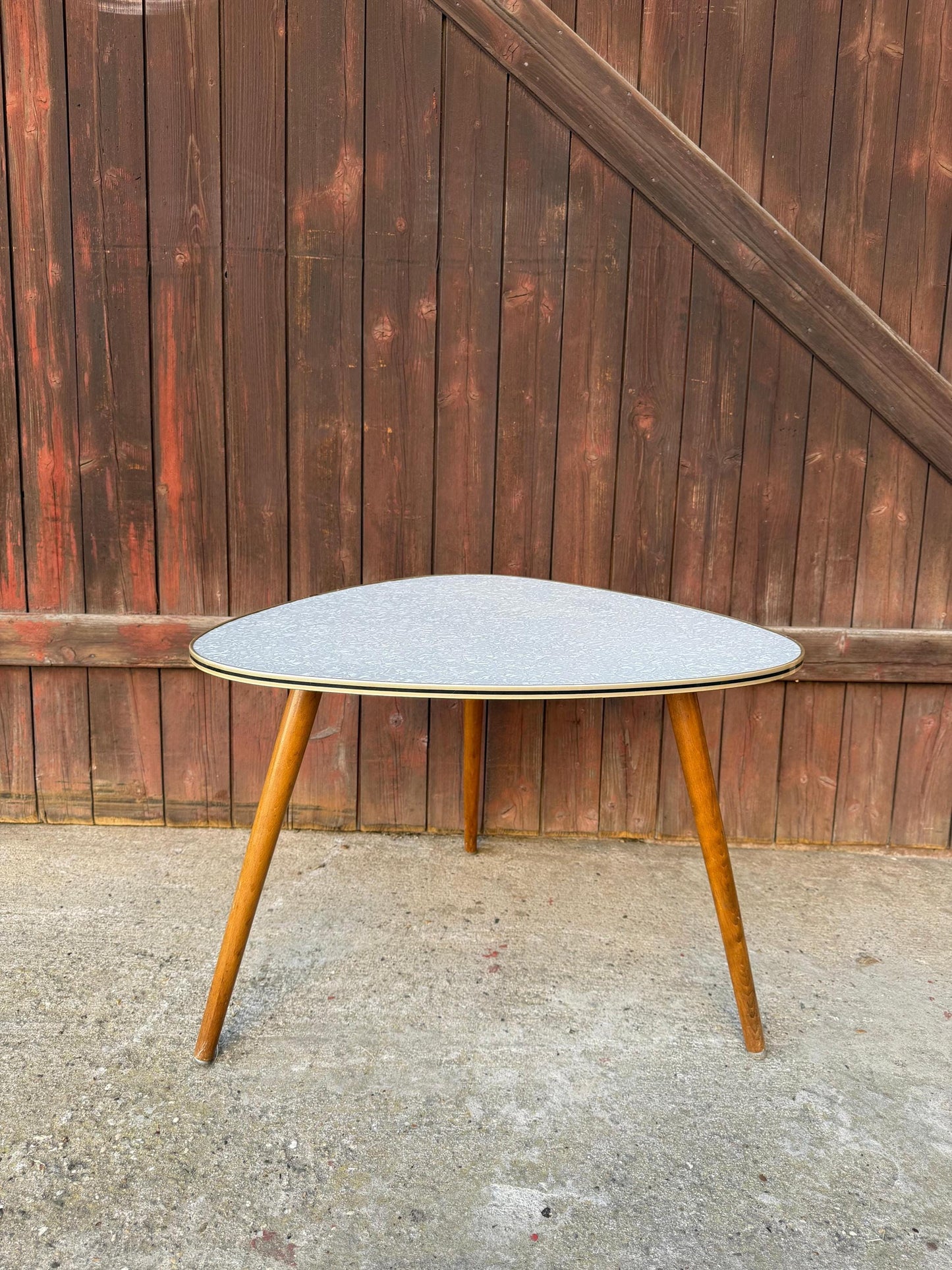 Vintage Nierentisch Beistelltisch Formica Marmor-Optik Space Age