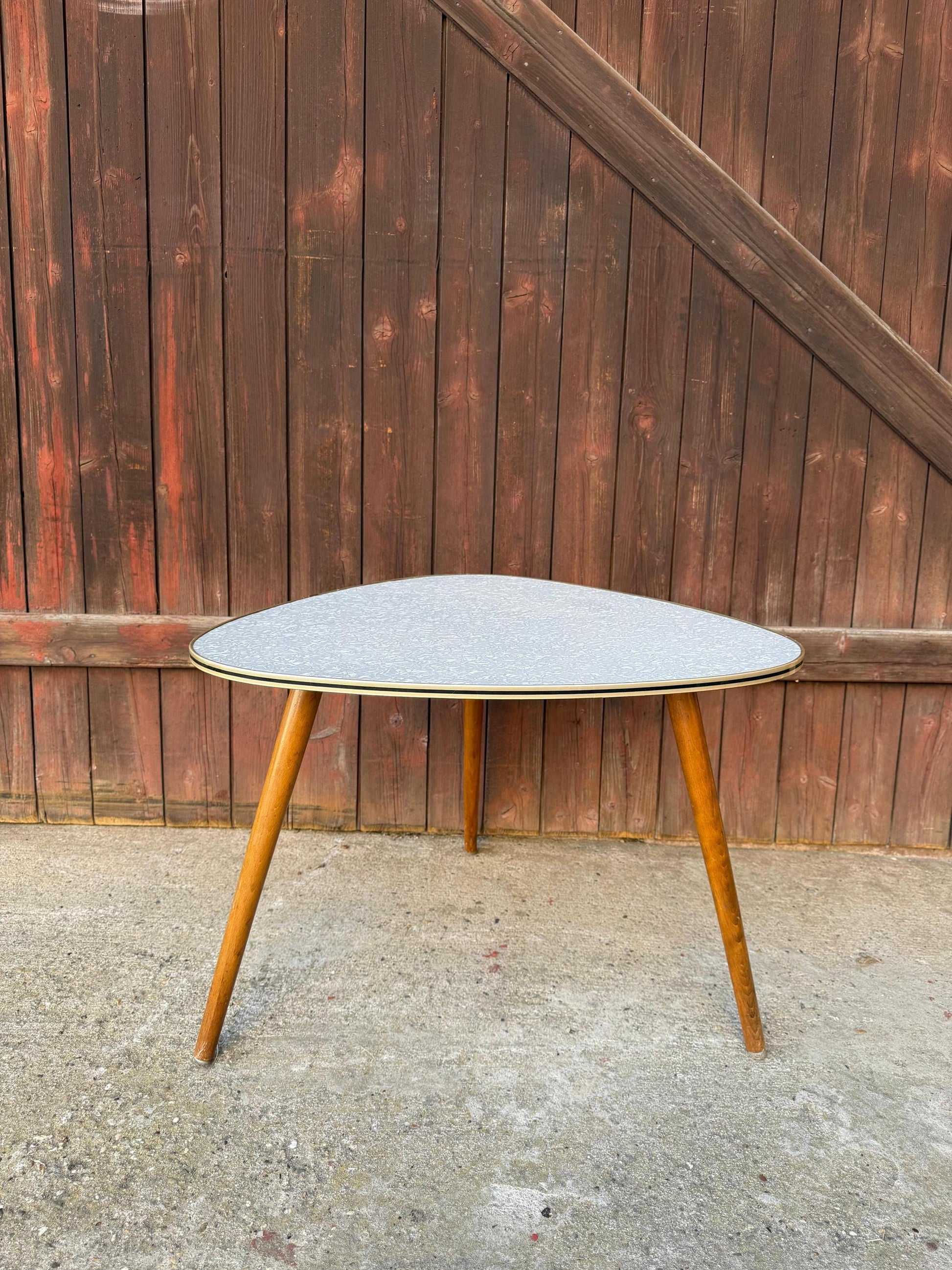 Vintage Nierentisch Beistelltisch Formica Marmor-Optik Space Age