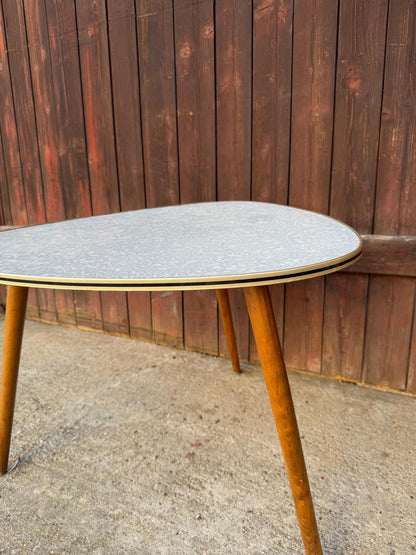 Vintage Nierentisch Beistelltisch Formica Marmor-Optik Space Age
