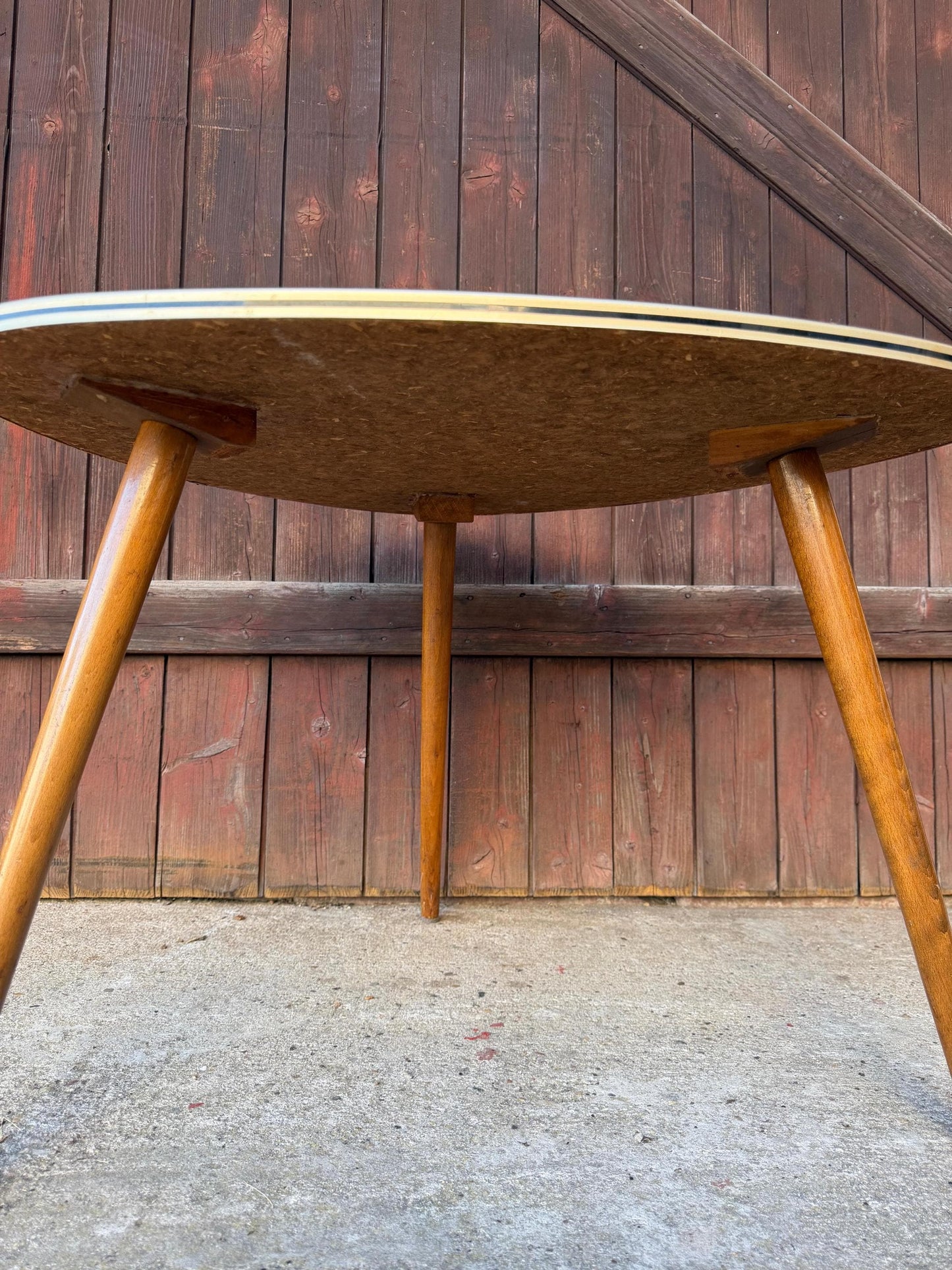 Vintage Nierentisch Beistelltisch Formica Marmor-Optik Space Age