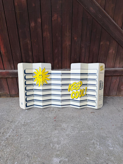 Vintage Auto-Sonnenblende "Keep Cool!", 1980er Jahre