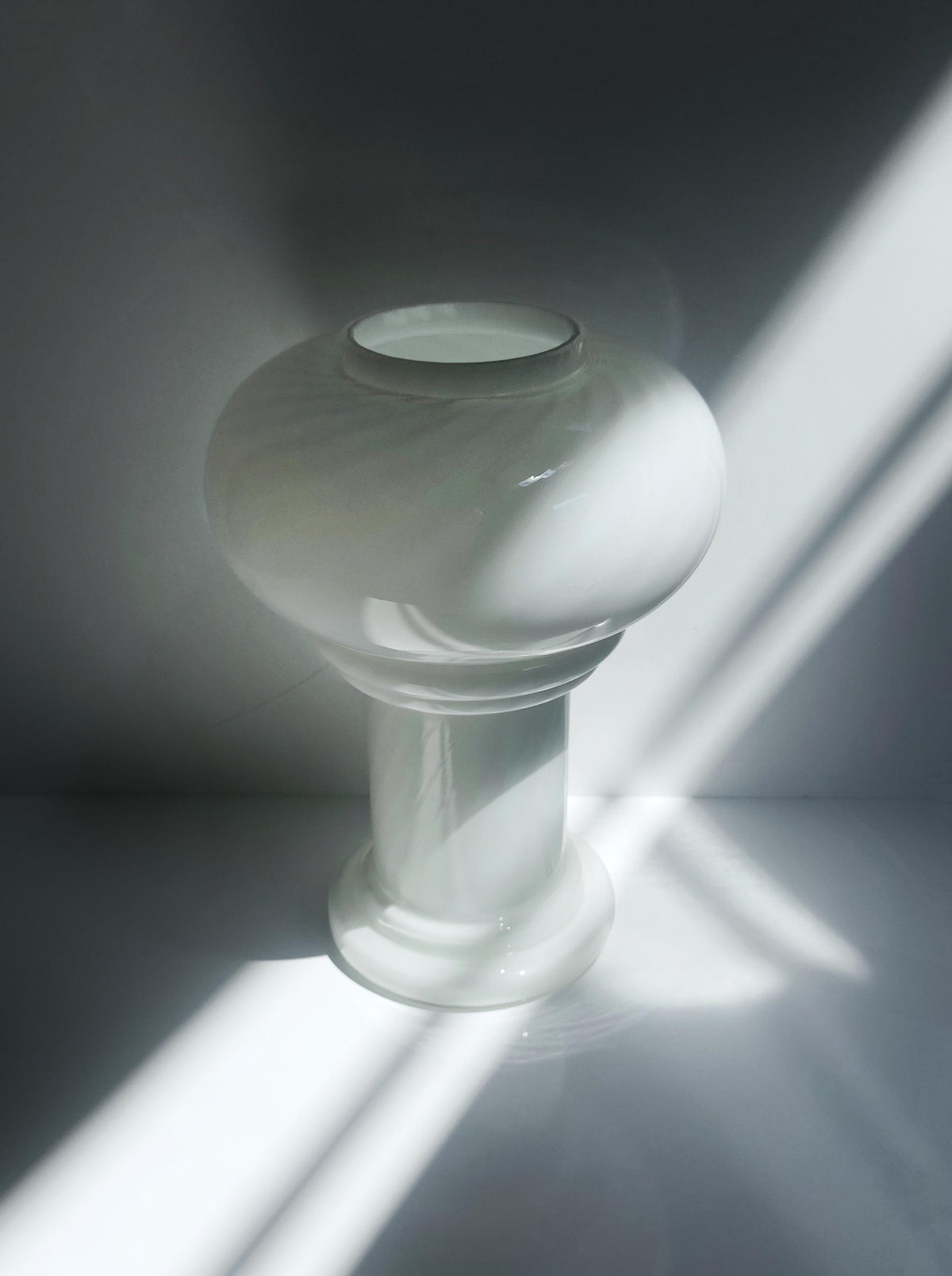 Vintage Pilzlampe aus Murano-Glas mit Swirl, Italien 1960er Jahre