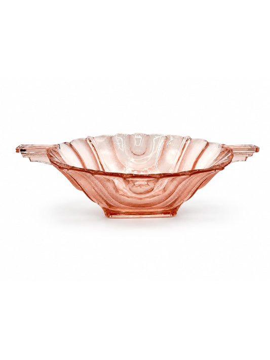 Vintage Schale Rosalin Glas von Walther Glas Art Deco 1930er