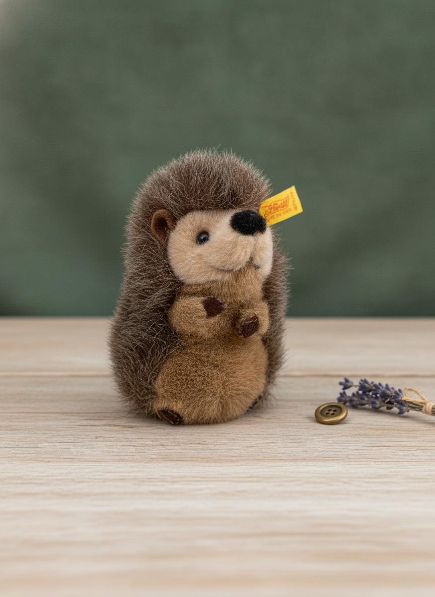 Vintage Steiff Igel Plüschtier "Button in Ear" Sammlerfigur